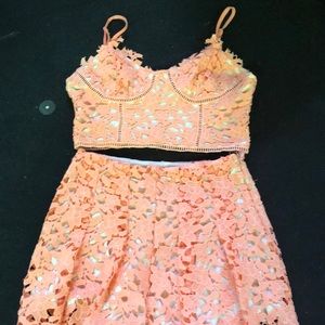 Peach ace 2 piece skort and top